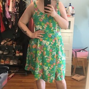 Floral strapless midi sundress L